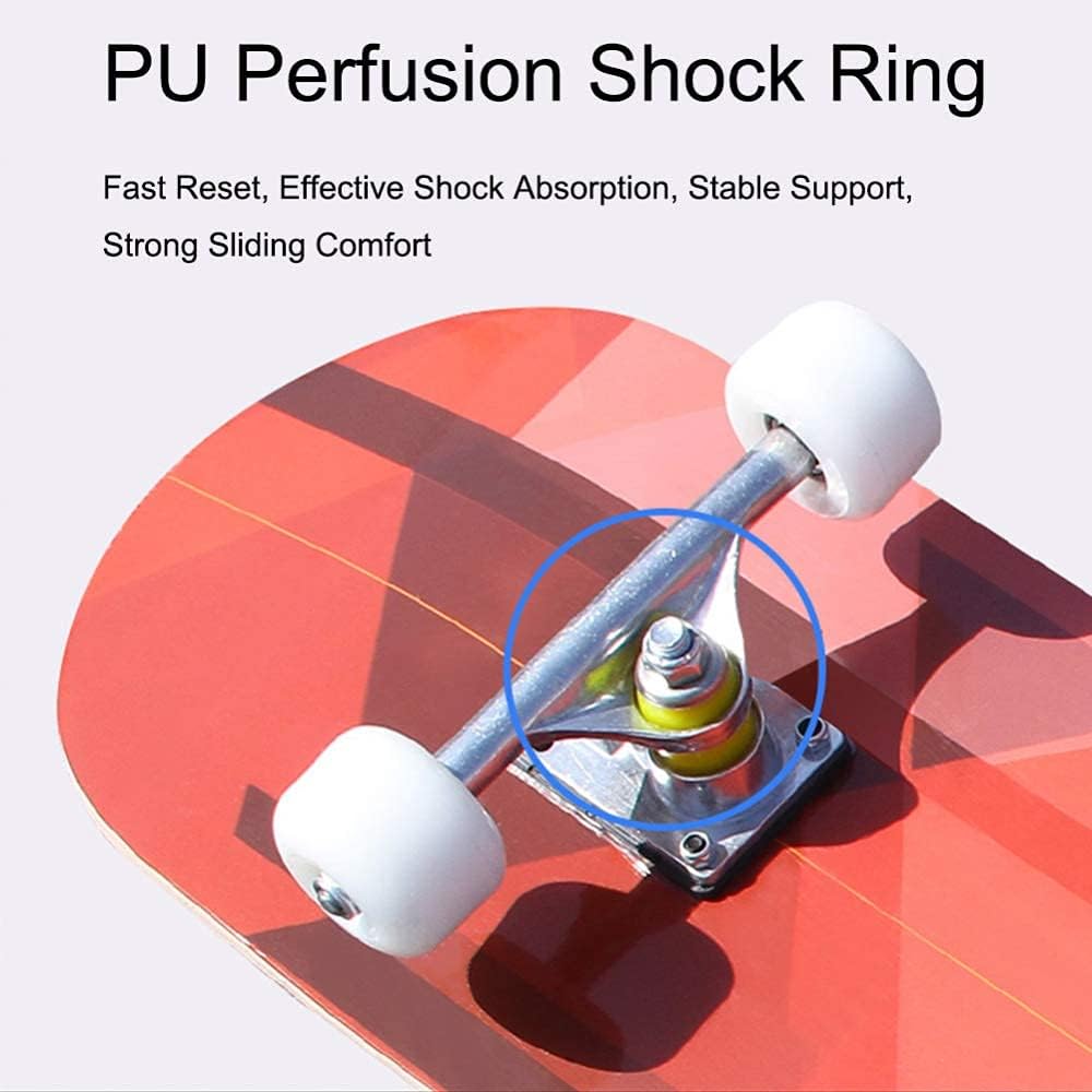 Skateboard Complete for Kids Teens Adults Beginners Double Kick Maple Deck Concave Cruiser Skateboard Birthday Gift for Boys Girls 80 x 20 cm