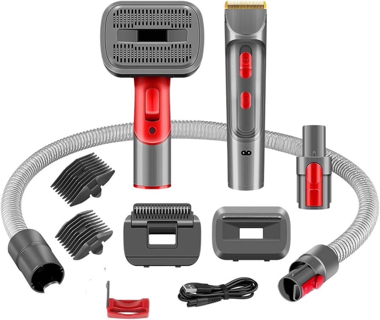 Pet Dog & Cat Grooming Kit, Brush Attachment & Hair Groomer Tools Set, Compatibility With Vacuum V7 V8 V10 V11 V15 Accessories(Set 1)