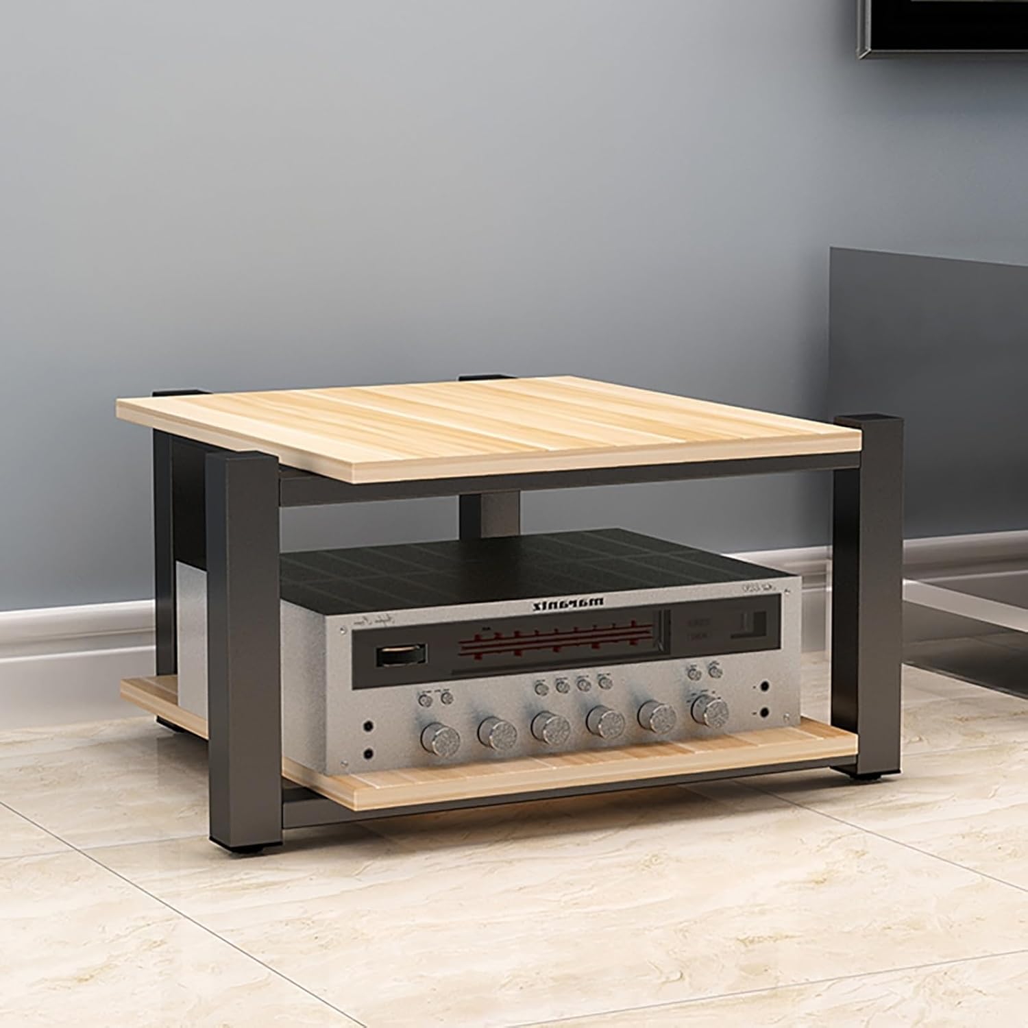 WBRSybUS AV Media Stand 2/3/4 Tier Audio Rack Entertainment Tower Cabinet