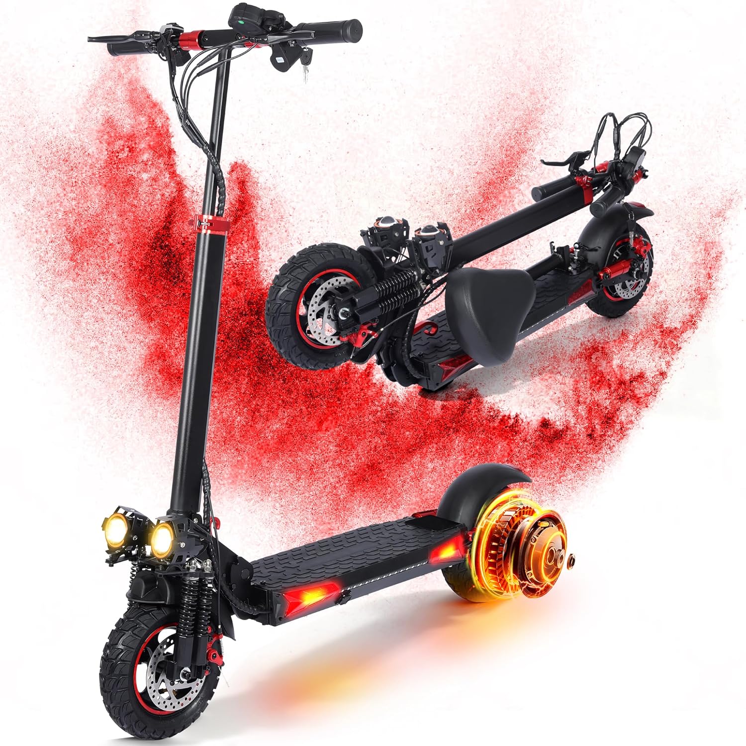DOF 1600W/1200W Motor Electric Scooter for Adults, Dual Disc Brakes & Suspension, 48V 21Ah/18Ah Long Range Battery, Up to 31 MPH, 37+ Miles, 11