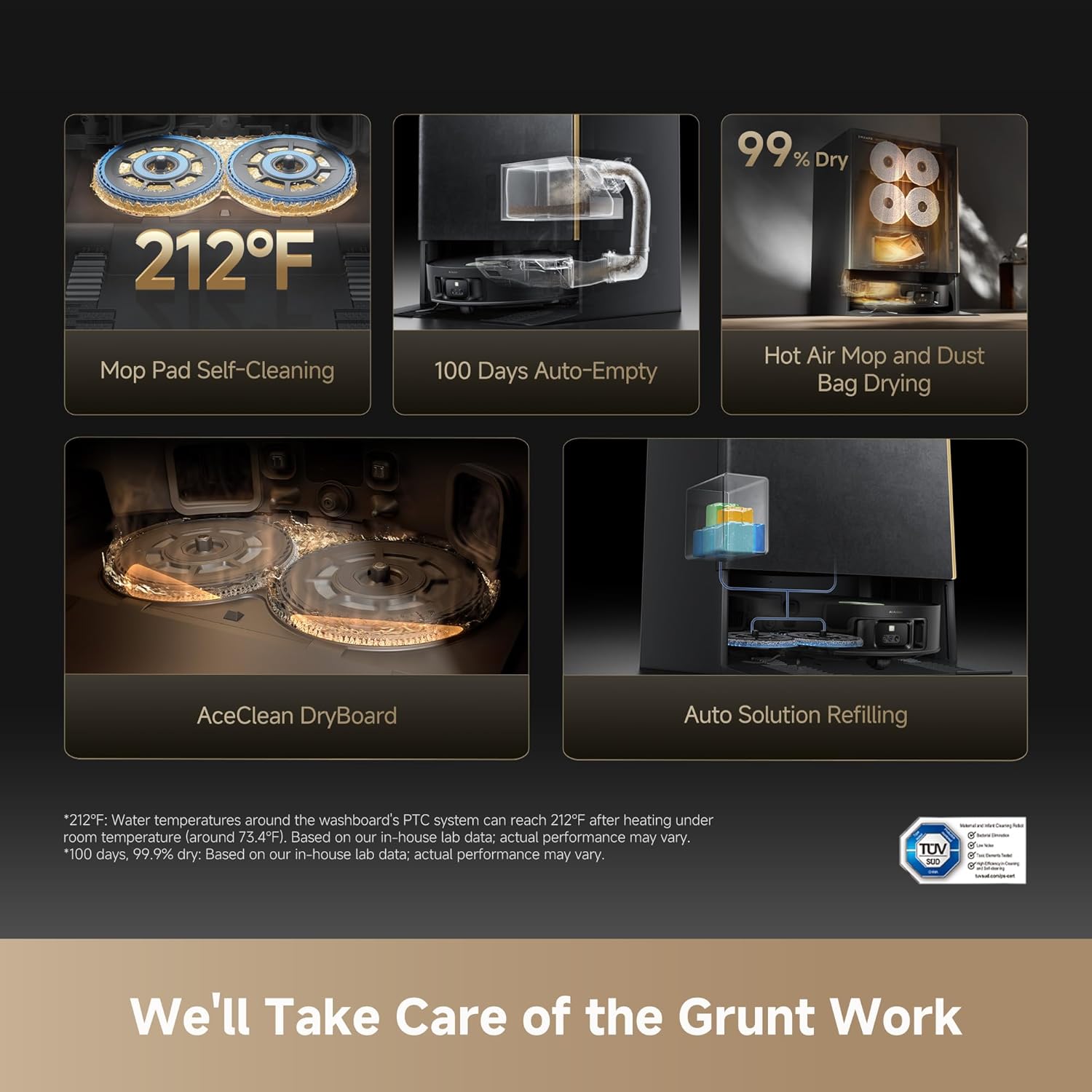 DREAME Matrix10 Ultra Robot Vacuum and Mop, Multi-Mop Switching, 3.14inch Obstacle Clearing, 30,000Pa Suction, Self Empty&Refill, Self-Cleaning, 100% Detangling, 240+ Obstacle Avoidance, Voice Control