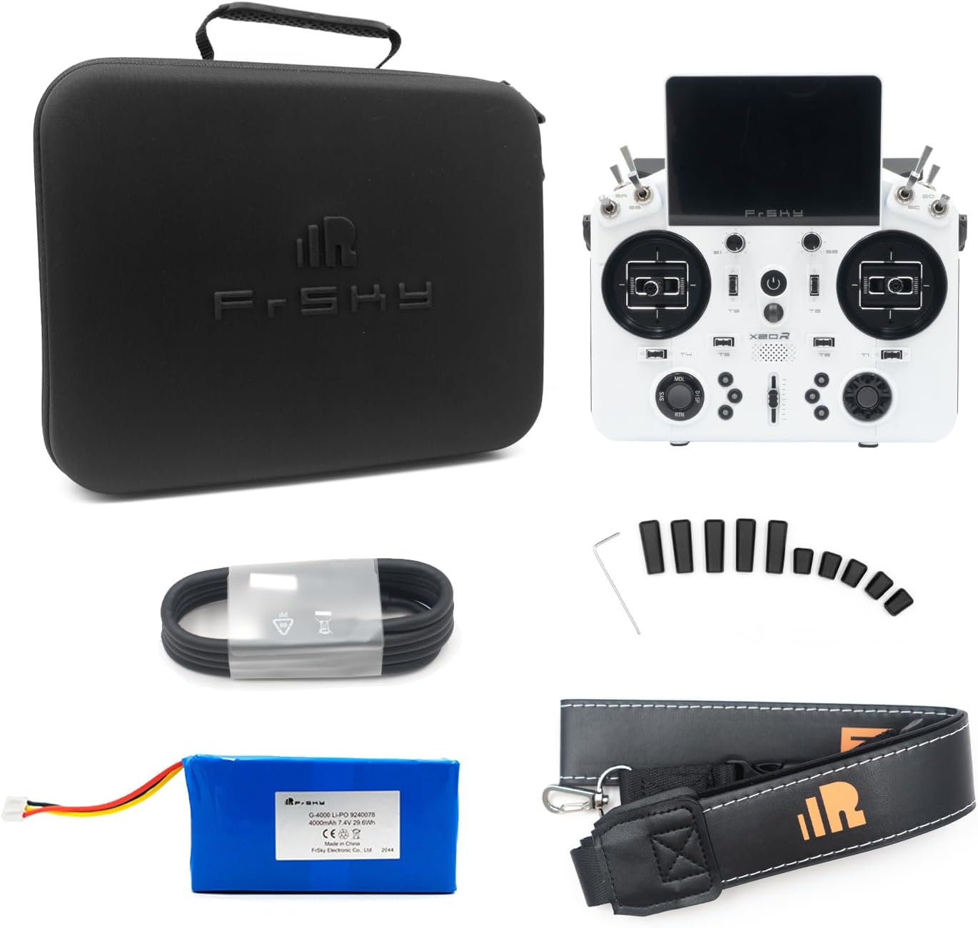 FrSky Tandem X20R Dual-Band 2.4G/900M Transmitter – Long-Range RF Link with Telemetry TD-ISRM Module 24CH Touchscreen ETHOS System for RC Fixed-Wing and FPV (Slate Gray)