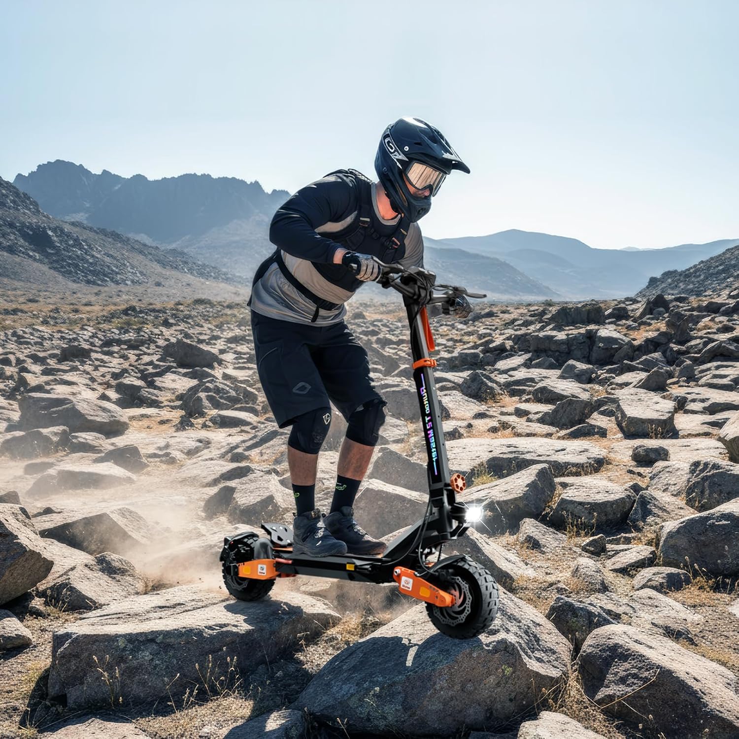 Electric Scooter， Adult Kick Scooter with Off Road Tires & Full Suspension, Foldable E Scooter with 1000W/1600W/3200W Motor Up to 35MPH & 50Miles Range, Adult Electric Scooter with Storage
