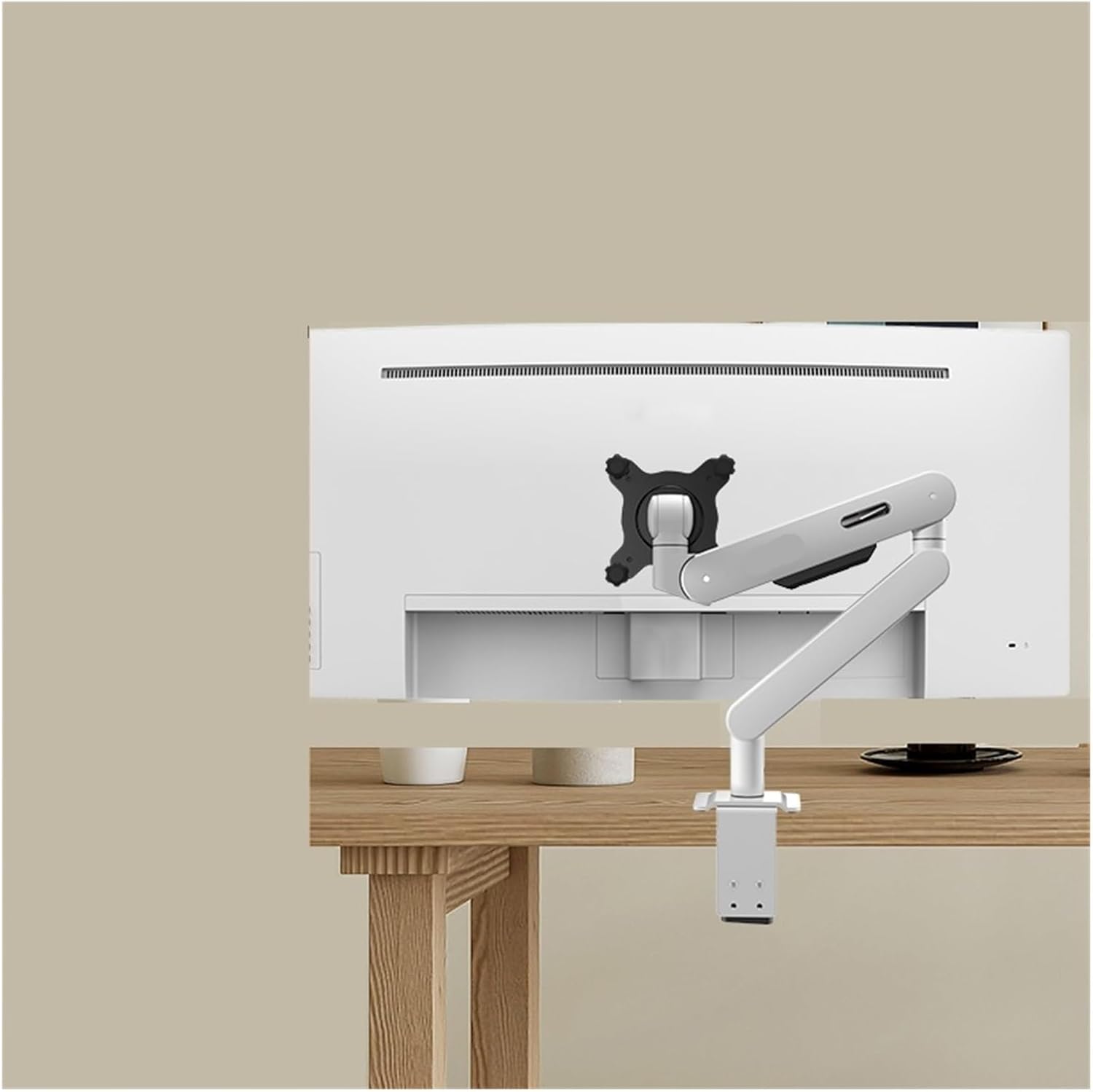 Large load-bearing 12kg monitor stand robotic arm computer screen perforated lifting and rotating AM500PLUS(White)