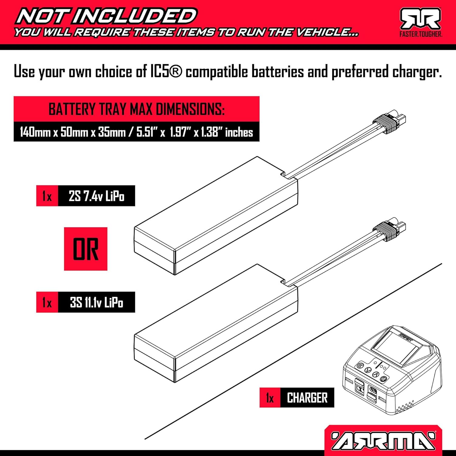 ARRMA RC Truck 1/10 VORTEKS 223S DSC 2WD RTR Brushless Stadium Truck, Blue, (Lipo Battery and Charger Not Included) ARA3505T2