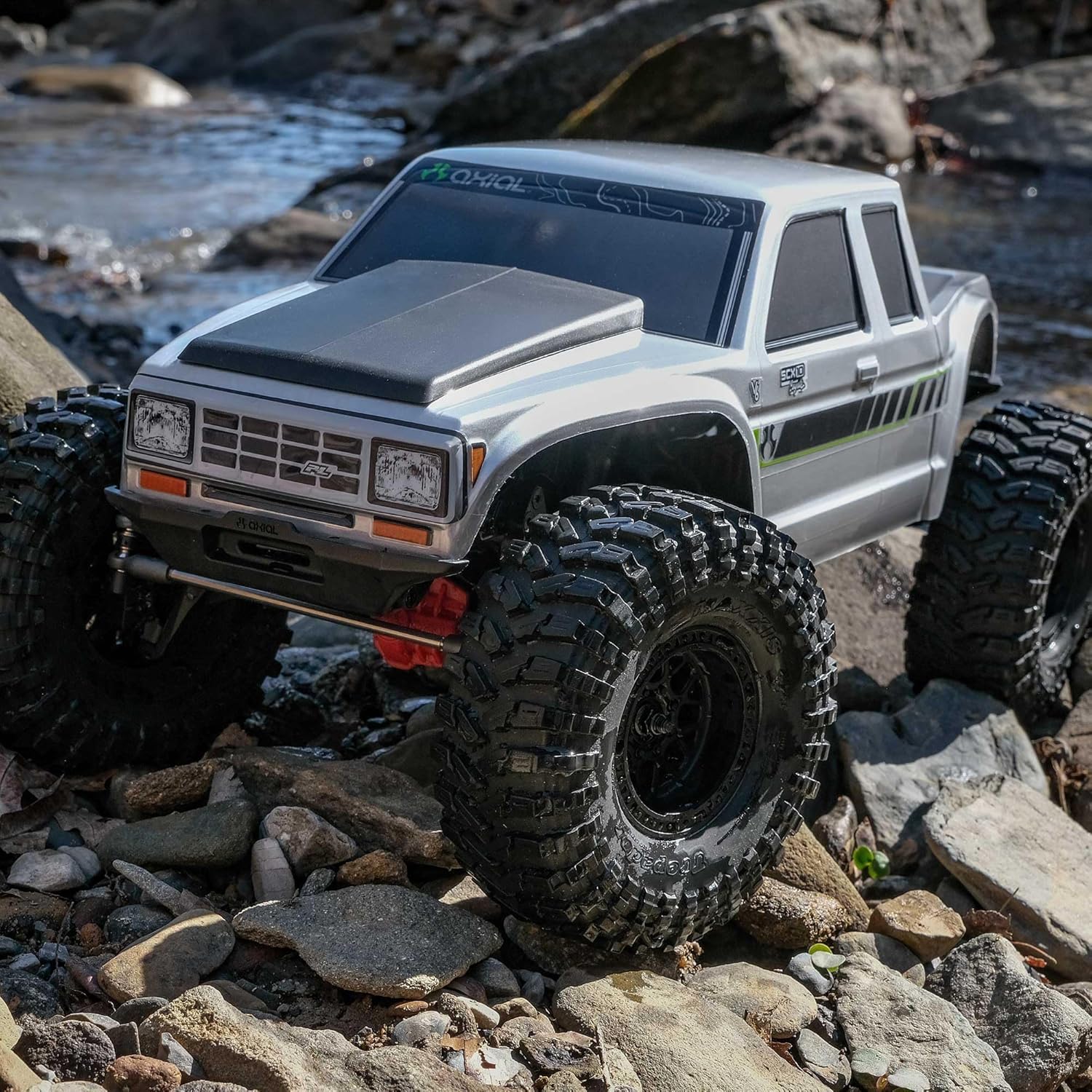 Axial RC Truck 1/10 SCX10 III Coyote 4X4 RTR (Battery and Charger Not Included) Brushed Rock Crawler, Silver, AXI-2036T1