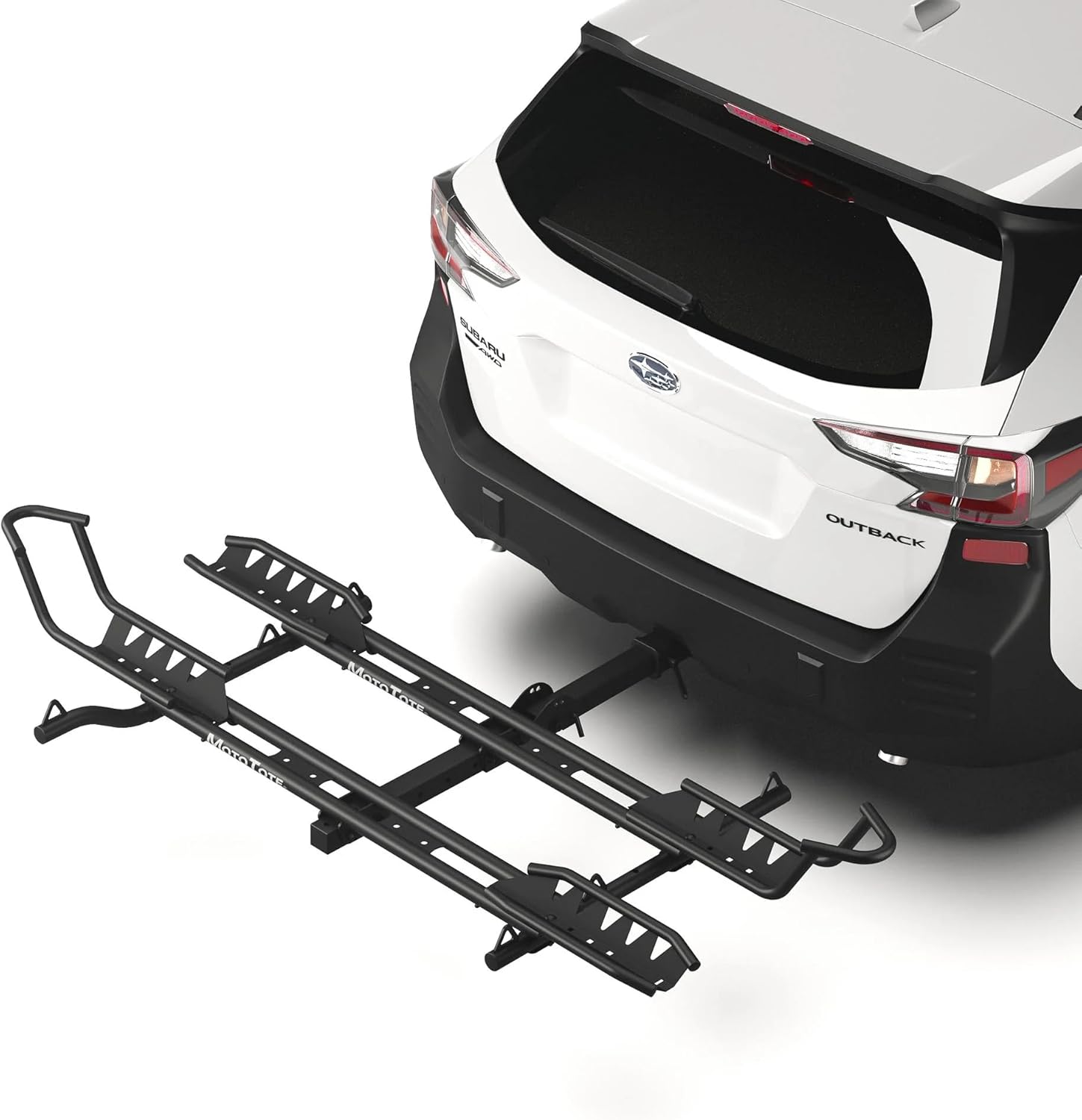 MotoTote Mini Dual – Premium Ebike Rack for 2 Electric Bikes (350 lbs. Capacity) with Zero Wobble Hitch Mount, Fits Fat Electric Bike Tires up to 5