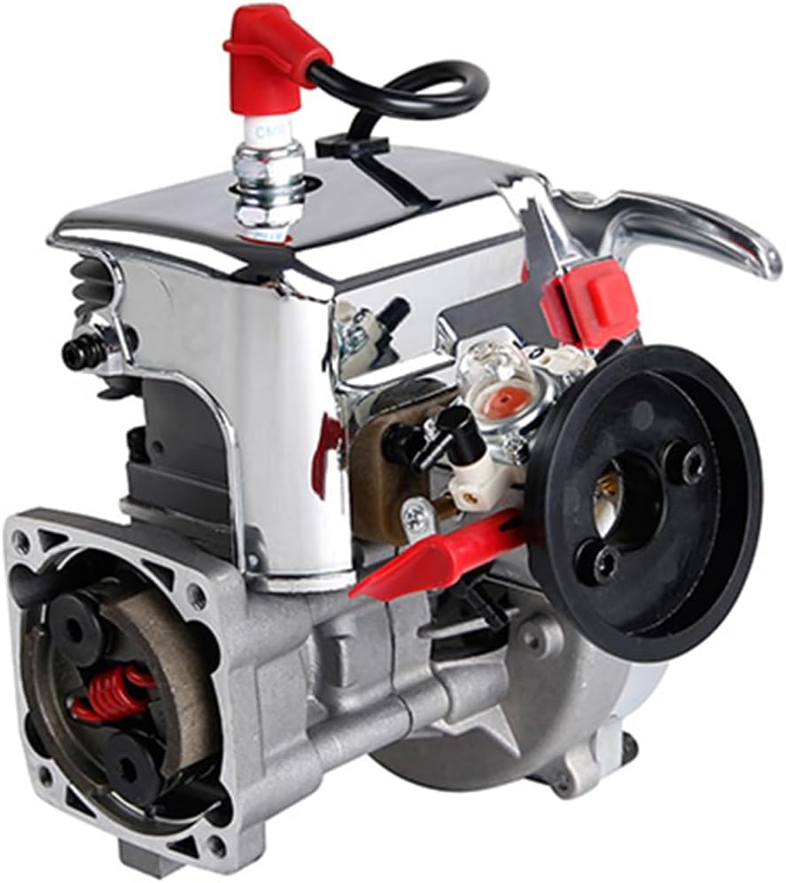 FLMLF 36CC Dual Ring 4 Bolts Chrome Engine for 1/5 Losi 5ive T ROFUN ROVAN LT King Motor X2 DBXL Redcat Rc Car Parts