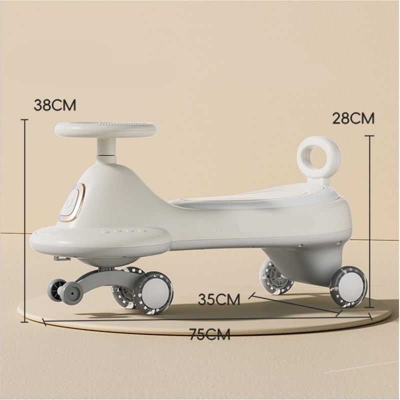 Wiggle Scooter Wiggle Car for Kids Swing Cars WithColorful Light-Emitting Wheels for Boys Girls 2 Years Old and Up(Pink)