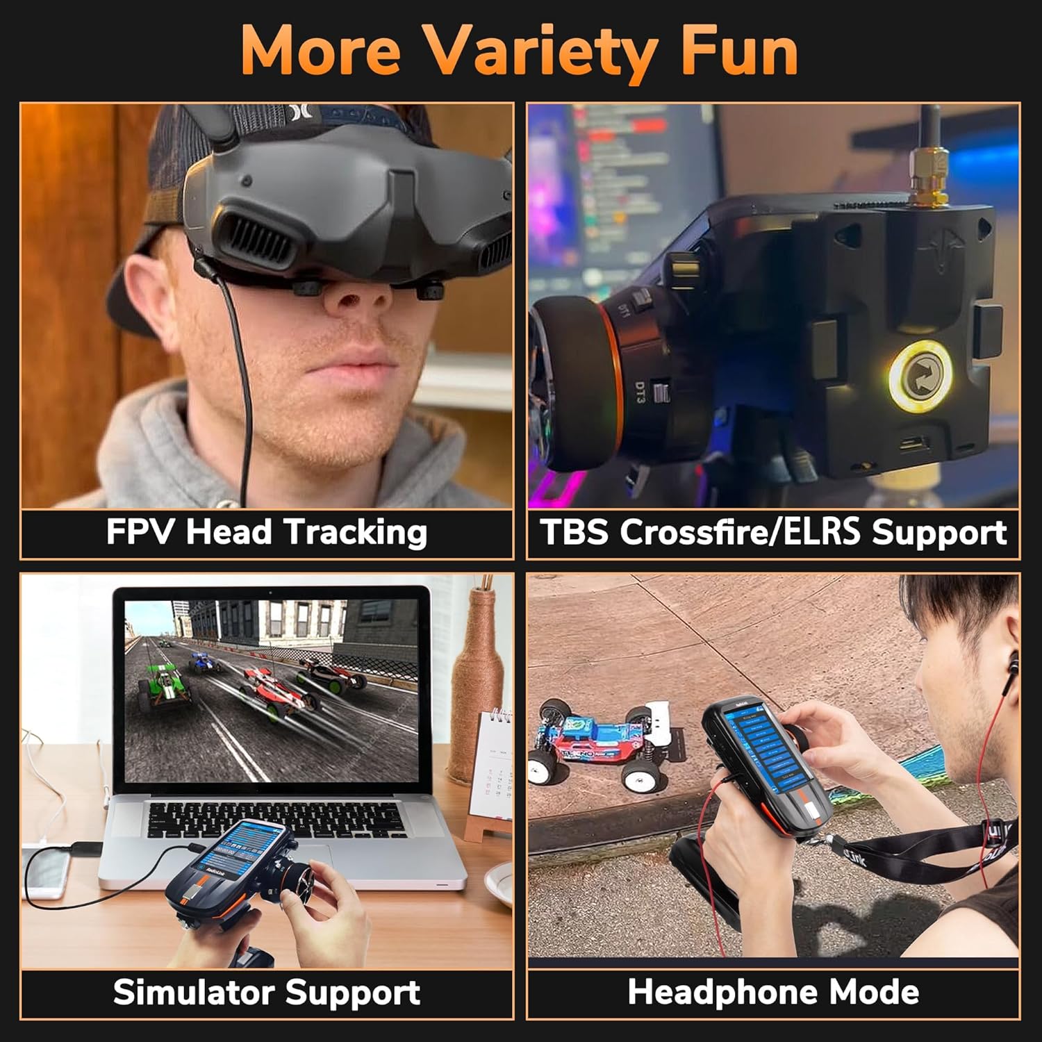 Radiolink RC8X 8CH 2.4G RC Transmitter and R8FG&R4FGM V2.2 Gyro Receivers, 4.3