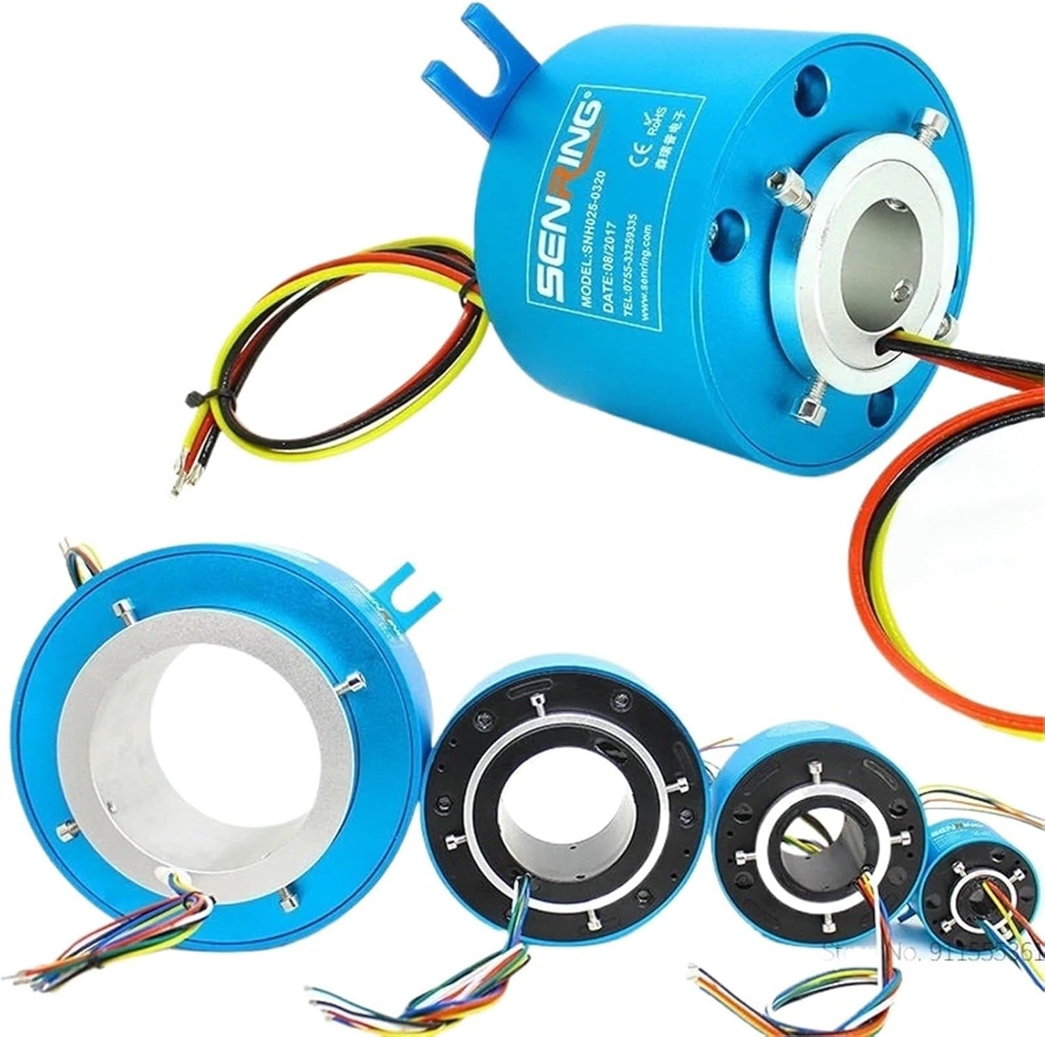 1PCS Through Hole Slip Ring 2/6/12/18/24 Channels 2A/5A/10A Current Slipring Hollow Rotate Connector Hole 8-100mm Conductive Rings(12.7X56mm 12CH 10A)