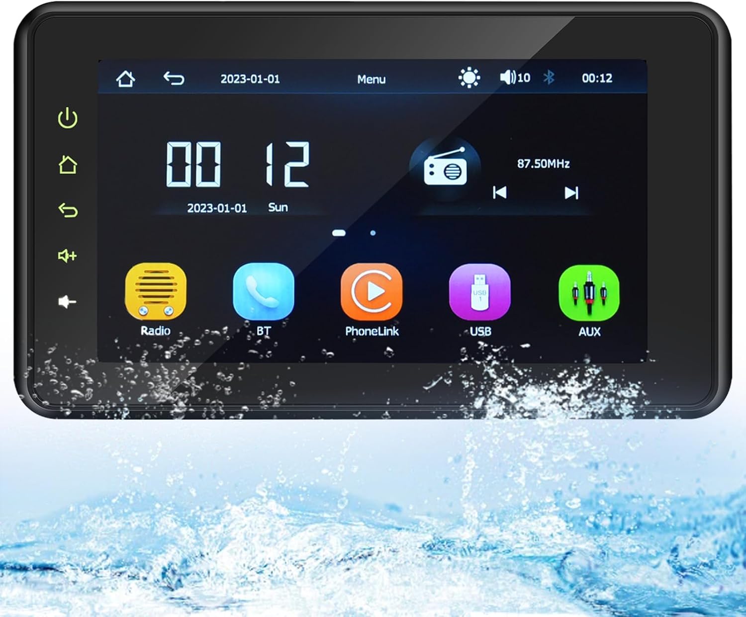 Geloo 2025 Upgraded Marine Stereo with Wireless CarPlay and Android Auto