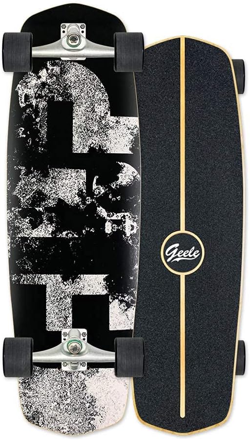 Surfskate Skateboard Double Kick 7 Layer Canadian Maple Wood Adult Tricks Skate Carver Board for Beginner 30