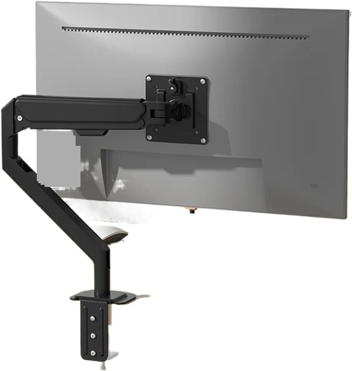 Single monitor stand, swivel monitor arm, weight capacity up to 10 kg, adjustable, expandable, display stand, accommodates 17-35 inches, suitable for home office(M3B)