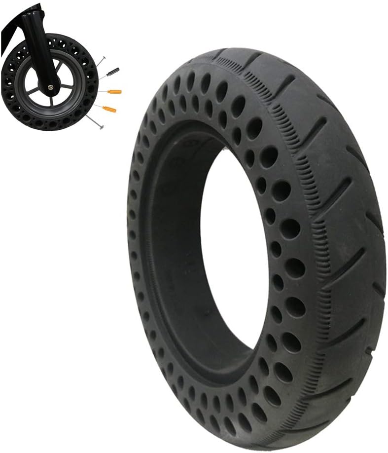 Electric scooter tires off road, 10x2.50 Honeycomb Explosion-proof Solid Tires, 10 Inch Wear-resistant Anti-skid Elastic Shock-absorbing Rubber Tires