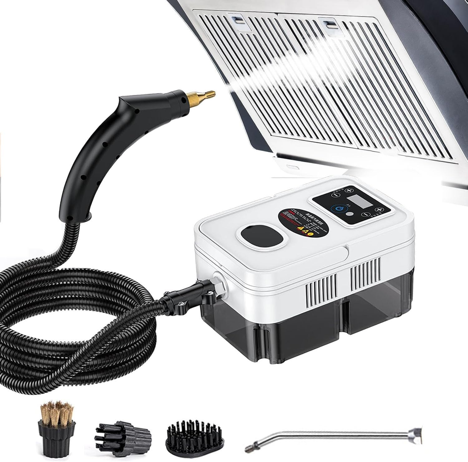 GLBMXDD Handheld Steam Cleaner, Steam Cleaners Mop, Portable Powerful Canister Steamer,Steamer for Cleaning, for Kitchen, Bathroom, Car, Grout and Tile,White