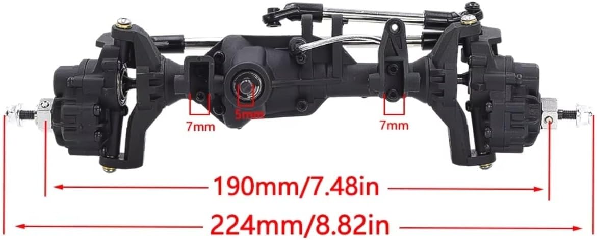 Compatible with TRX4 1/10 RC Crawler Car Upgrades Parts Front and Middle and Rear Axle Complete Portal Axles Set RC Front and Rear Axle(1Set)