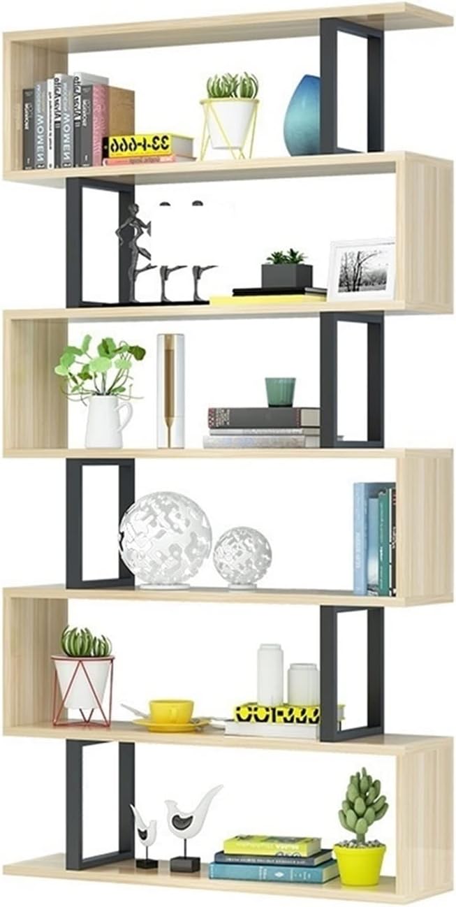 moisture Bookcase Bookshelf Shelf Creative Combination Cabinet Living Room Partition Floor Storage Rack Decorative Display Rack (Color : A)