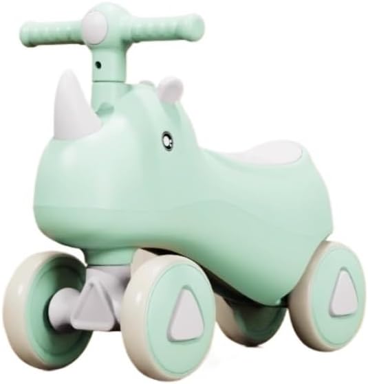 Unicorn Baby Balance Bike for Boys Girls Ride On Toys with Music Lights First Birthday Gifts(Green,with Music Light)