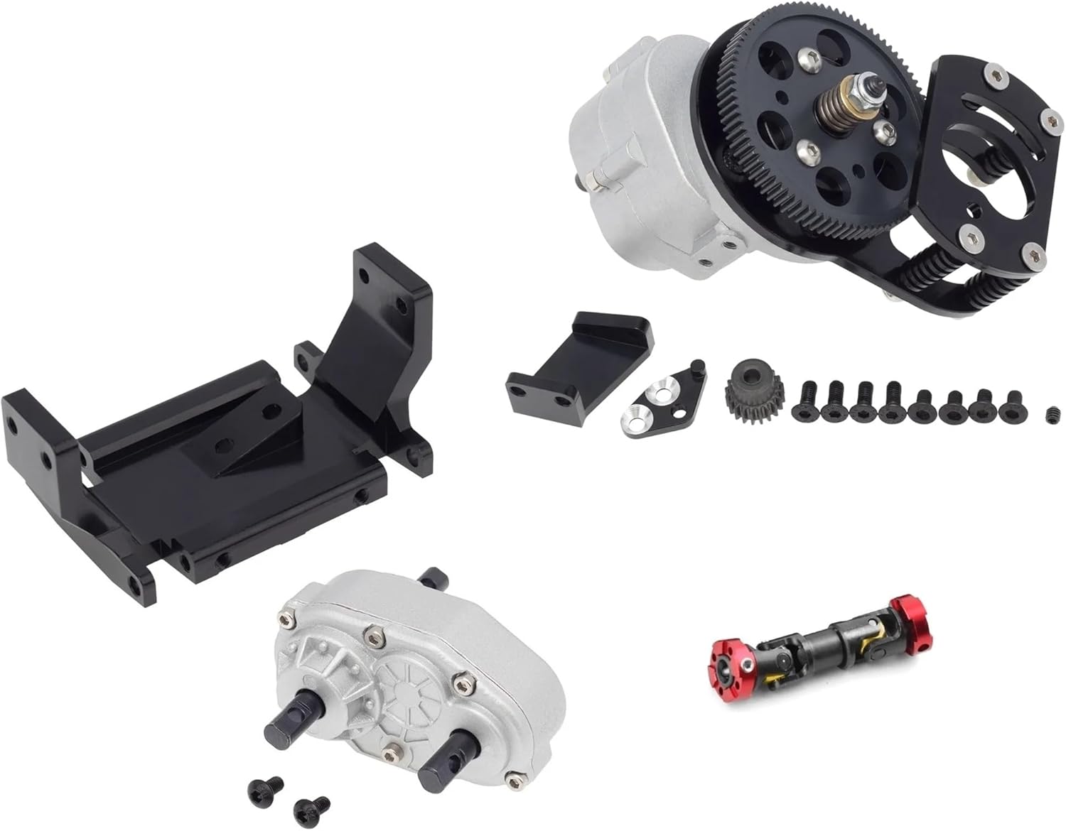 Rc Repairs Spare For Gelande II FJ40 G2 D90 D110 For Defender 1/10 Metal R3 Single Speed Transmission Transfer Case Gearbox RC Crawler Car(1 Set,A)