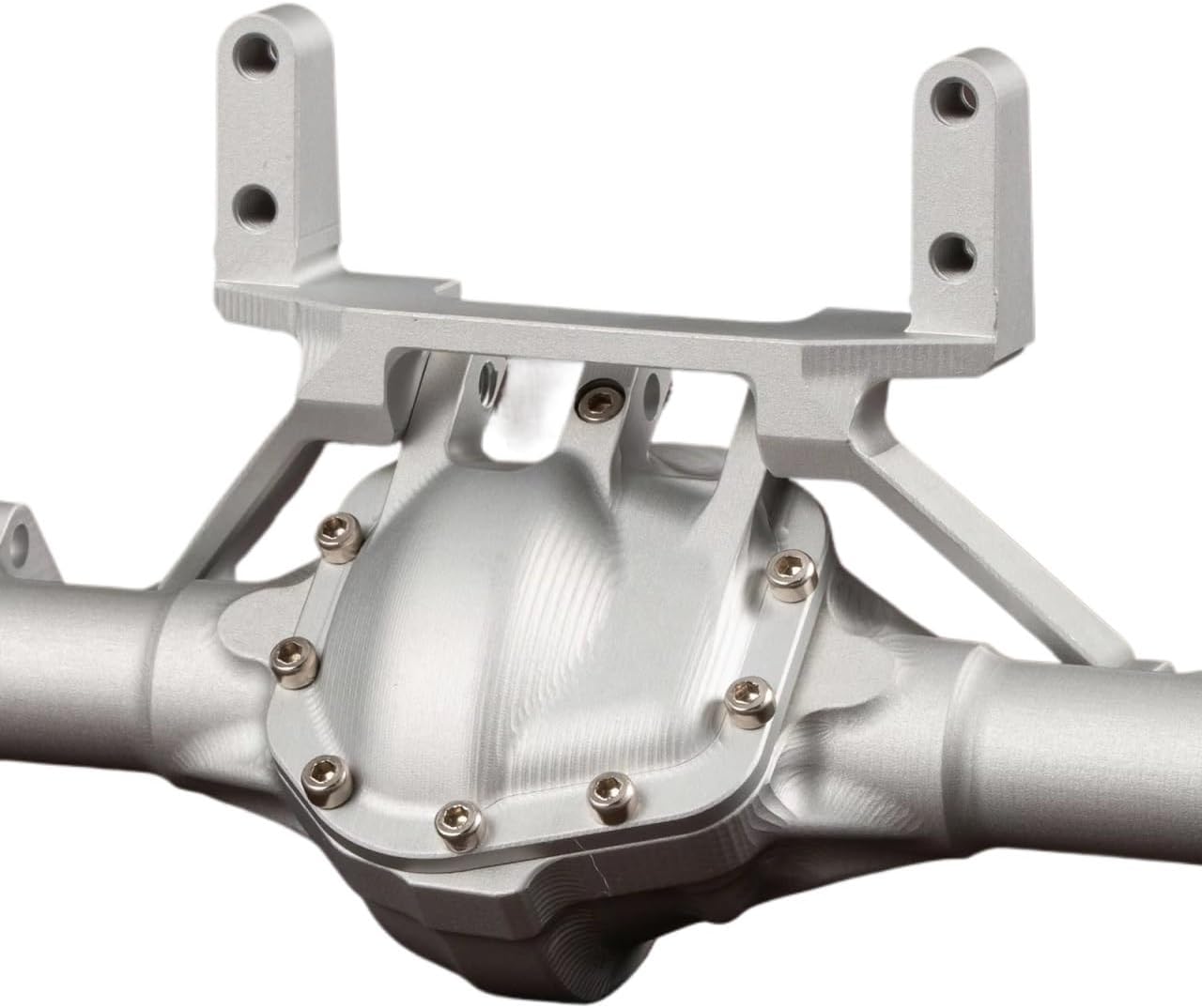 Rc Crawlers Axles for Axial for SCX10 II VS4-10 for Rock Straight Axle Set CNC Machined Aluminum RC Crawler with SOA Servo Mount Chassis Model(Silver)