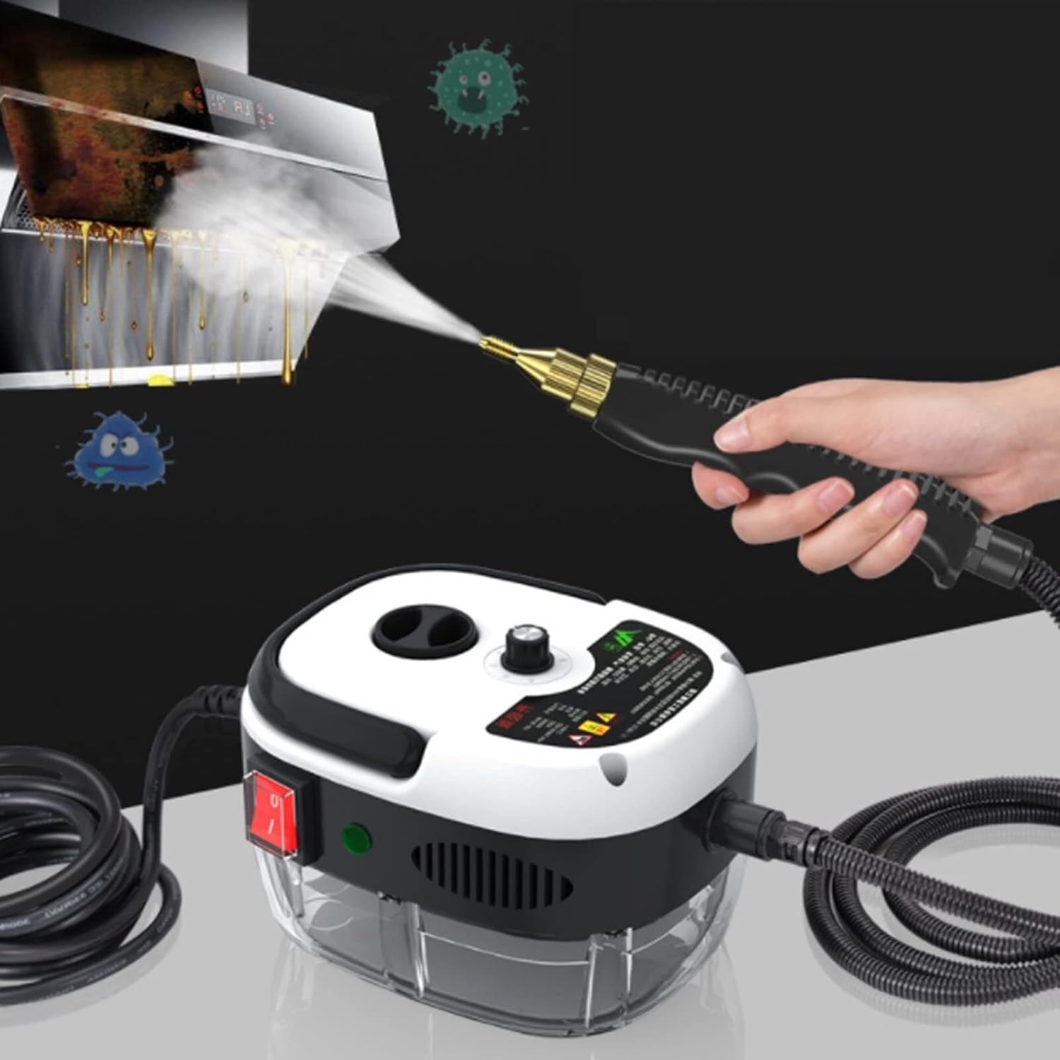 Portable Steam Cleaning Machine 1000ml Tank, Hand Held Steam Cleaners(White)