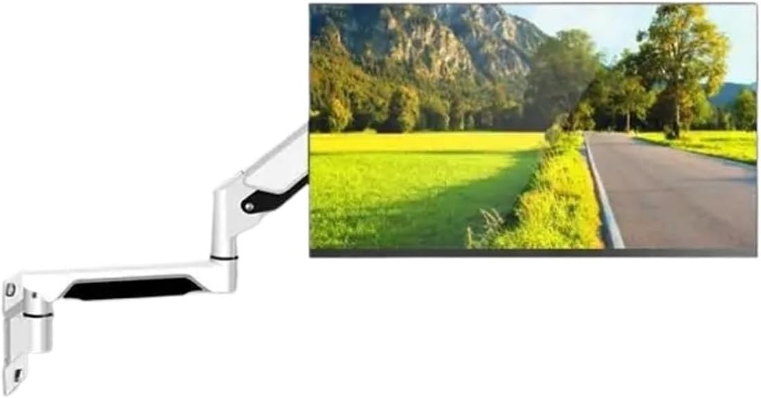 Wall-mounted single monitor arm, compatible with up to 36-inch wall-mounted monitor brackets, load-bearing capacity of 12KG, adjustable monitor arm.(W3P)