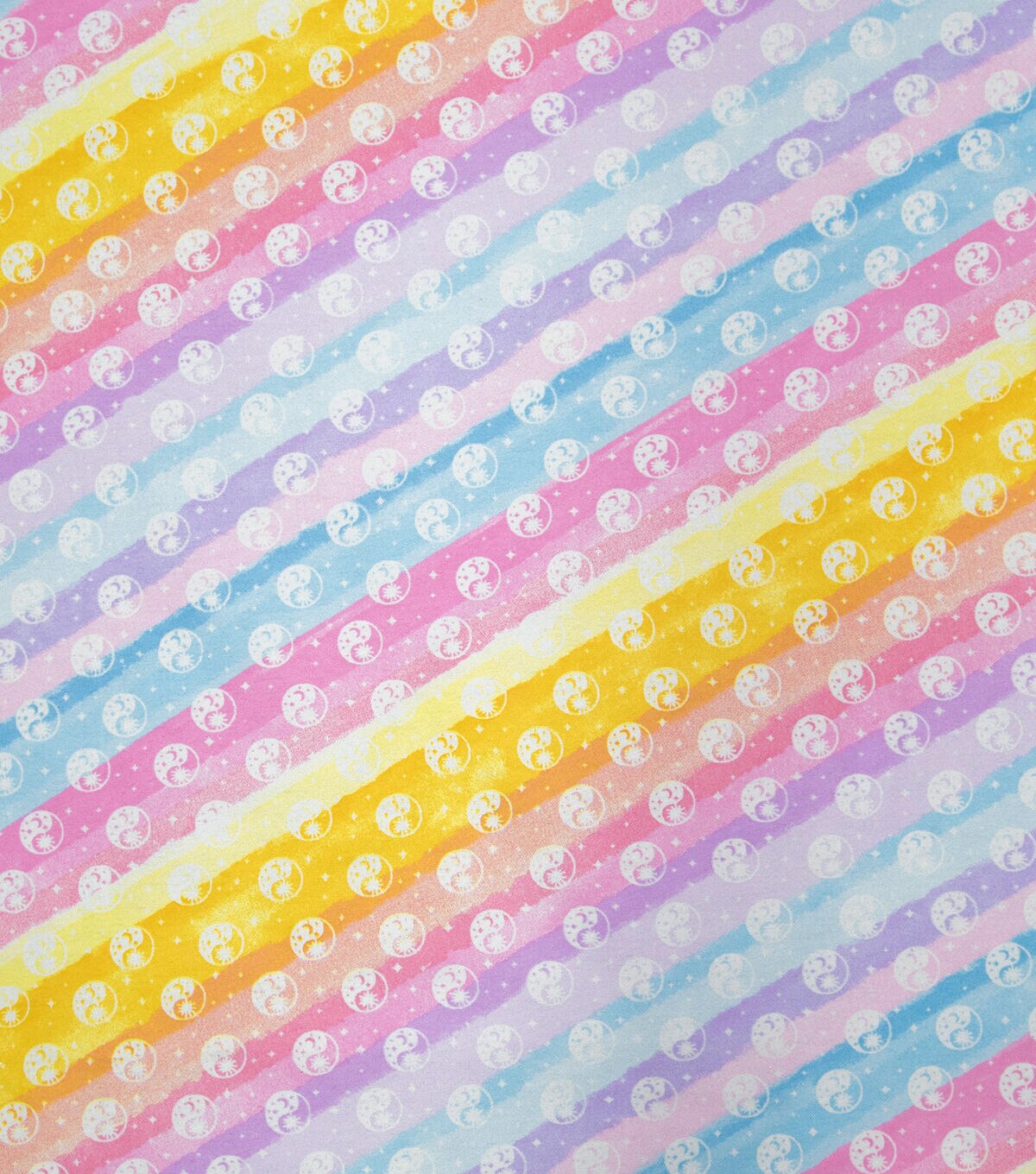 Super Snuggle Rainbow Yin Yang Flannel Fabric