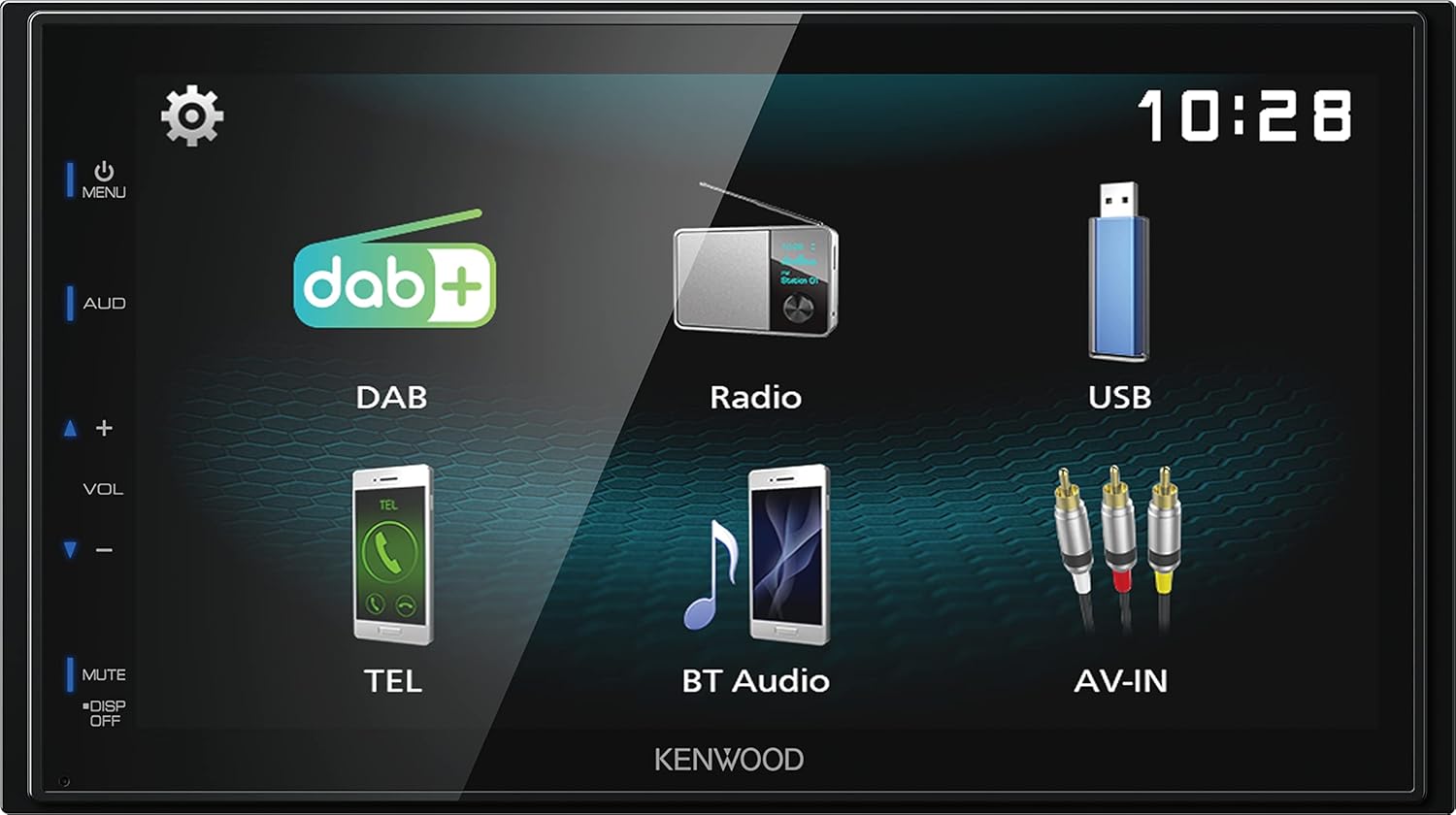 Connects2 Kenwood DMX125DAB 17.3 cm WVGA Digital Media Receiver with DAB+