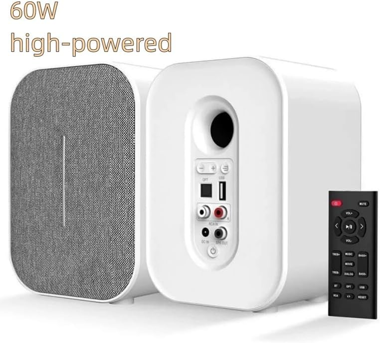 JSEIAJB Sound BT Sound Hi-fi Home Theater Bookshelf Speakers 60W High-Powered Desktop Computer Tabletop Subwoofer