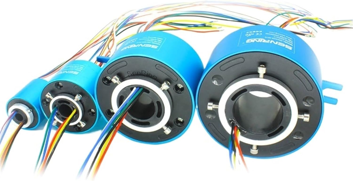 1PCS Through Hole Slip Ring 2/6/12 Channels 2A/5A/10A Current Slipring Hollow Rotate Connector Hole 8-50mm Conductive Rings(60X119mm 12CH 10A)