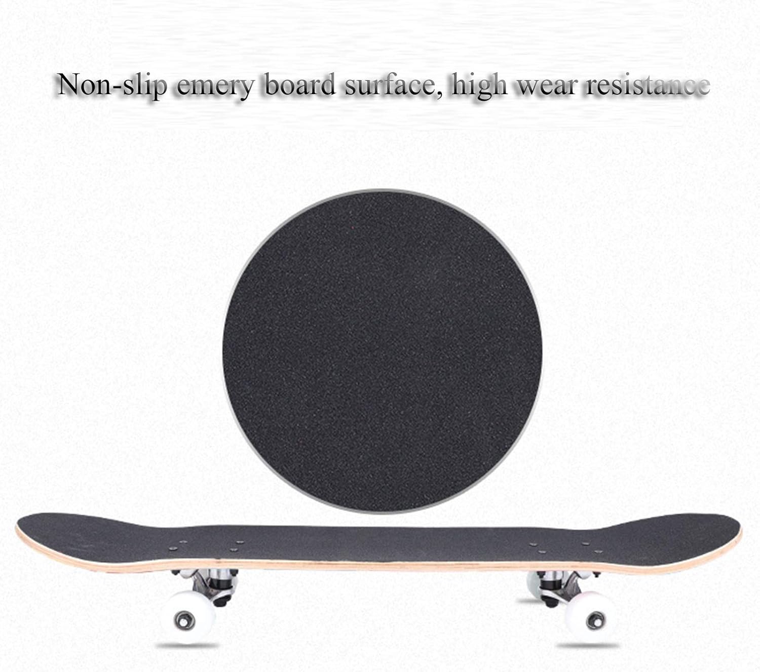 Skateboard 7 Layer Canadian Maple Deck Complete Skateboard ABEC-7 Bearing Skateboard Cruiser Ruote 85A for Teens Adults Beginners Girls Boys Kids A_55x14cm