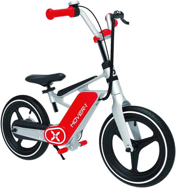 Hover-1 My First E-Bike, 8 MPH Top Speed, 7.5 Mile Range, LED Display, 14” Pneumatic Tires, Rear Electronic and Mechanical Brakes, for Kids 8+