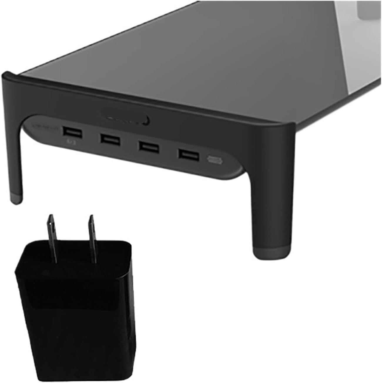 Desktop monitor laptop stand space bar anti-slip desk riser(Black)