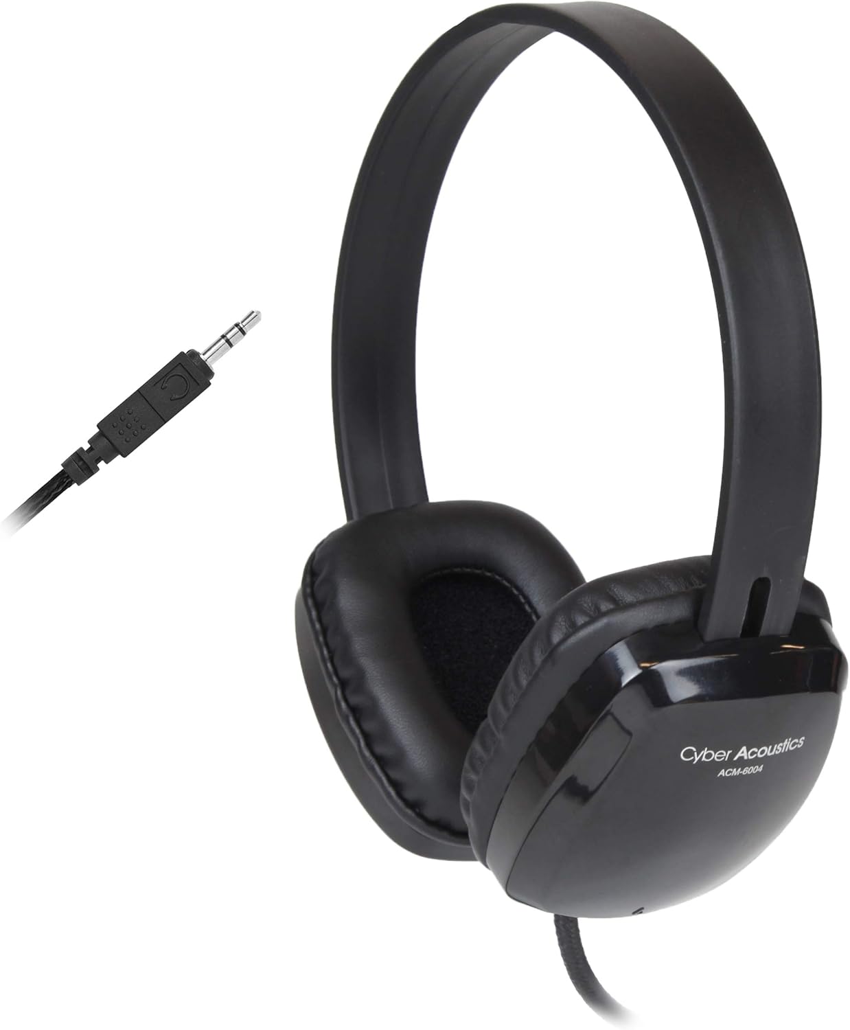 Cyber Acoustics 3.5mm Stereo Headphones (ACM-6004-80) - for PCs and Other 3.5mm Devices in The Office, Classroom or Home - 80 Pack