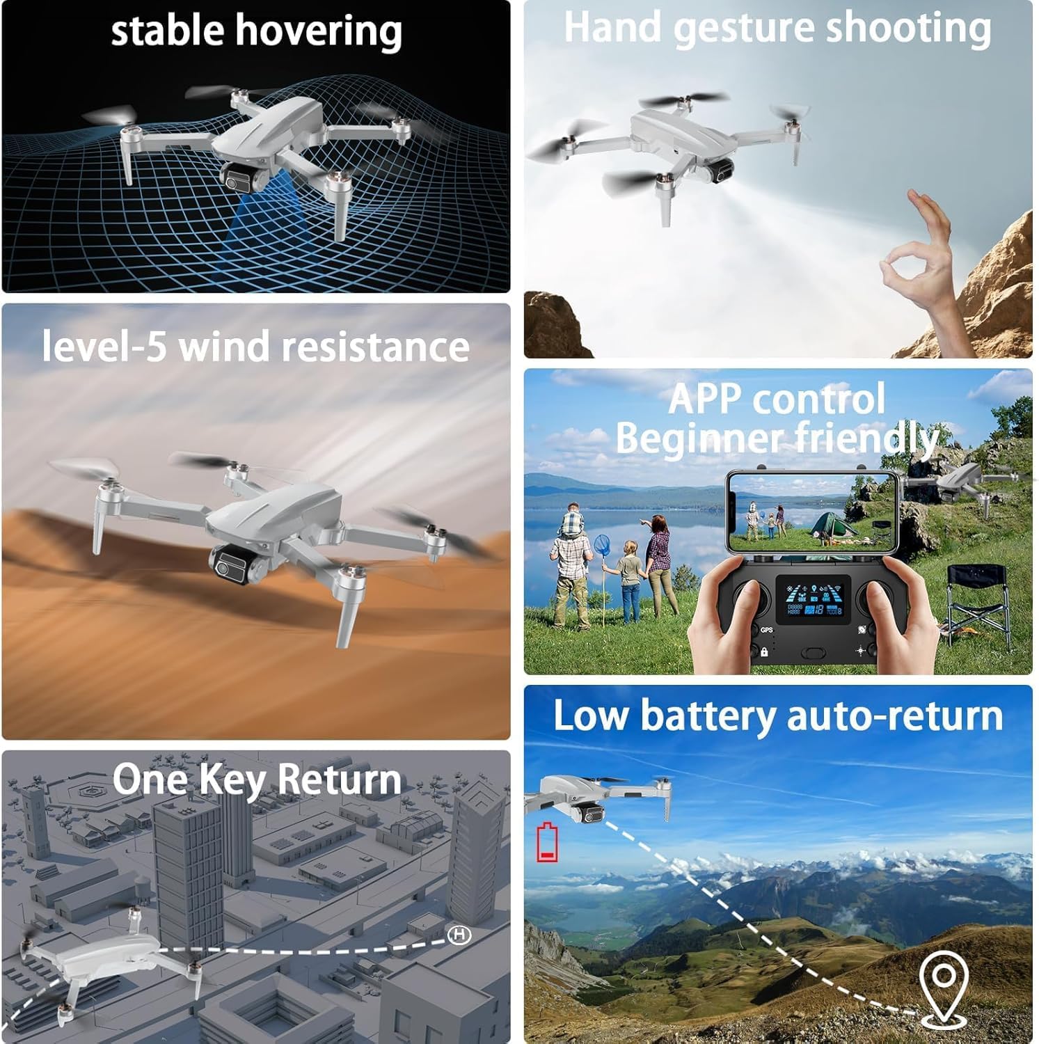 Drone with Camera for Adults Beginner 4K,52-Min Max Flight Time,10000 Feet Control Range,249g Foldable FPV RC Quadcopter,Smart Return Home,5G Transmission,Brushless Motor, Wind Resistance (Grey)