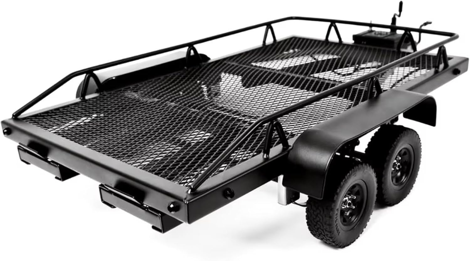 for Axial for SCX10 90046 AXI03007 for TRX-4 for MST for Redcat 1/10 RC Car Crawler 450 * 260MM Metal Trailer Remote Control Car Repair Parts RC Car Parts