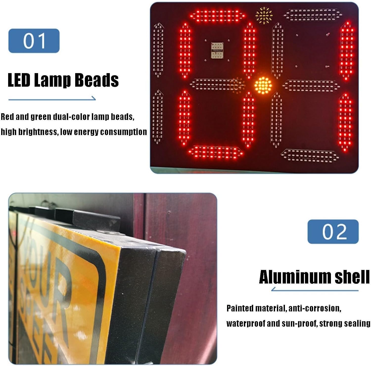 Solar Powered Radar Speed Detection Traffic Warning Sign, Display, 20