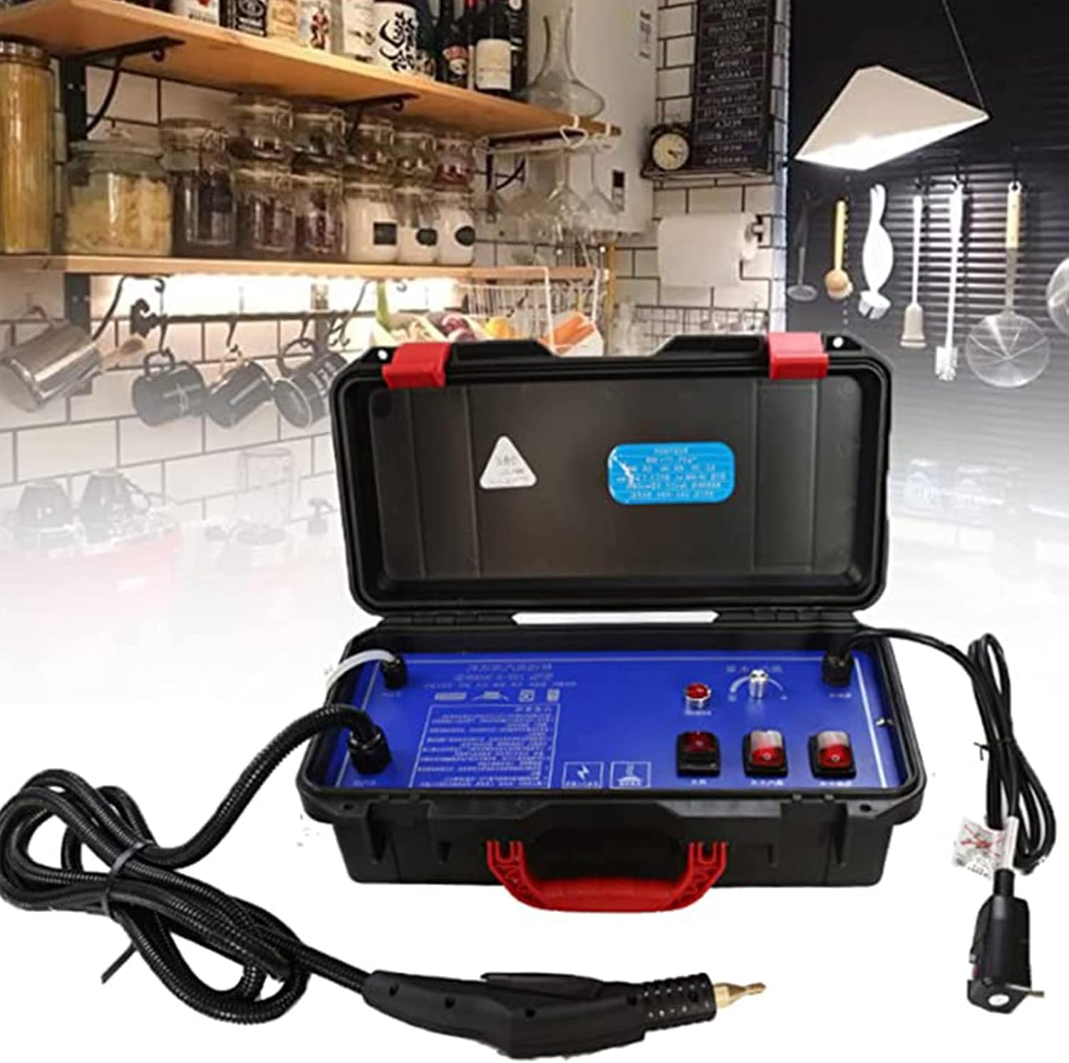 XYEJL High Temperature and High Pressure Steam Cleaner, Multi Purpose Heavy Duty Steamer with Cleaning Accessories, for Cars, Kitchens, Bathrooms, Furniture,air Conditioners, Oil Fume,110V-1700W