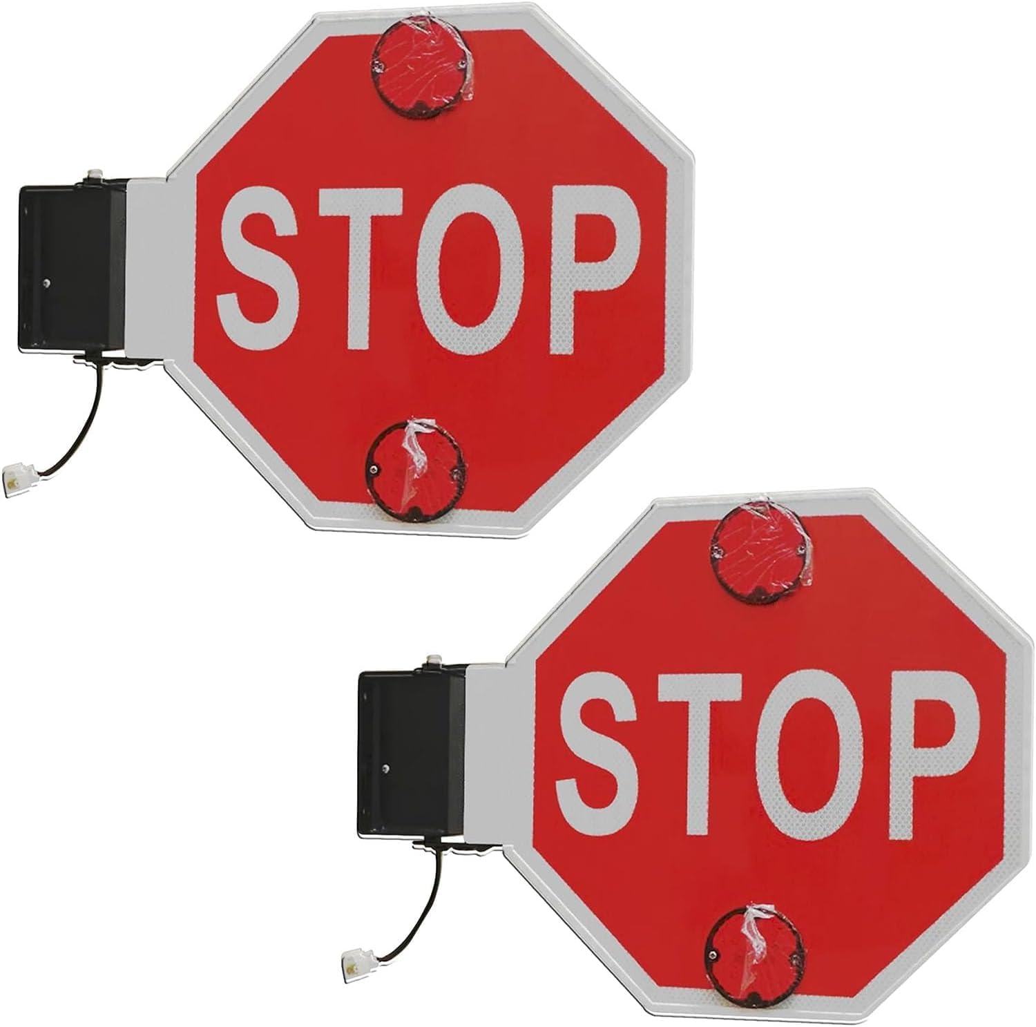 School Bus Parking Sign - 18 Inch LED Street Road Sign, Bus Lane Signs for School Buses Only - Universal Vehicle Mounting, Weatherproof Design(B,12V)