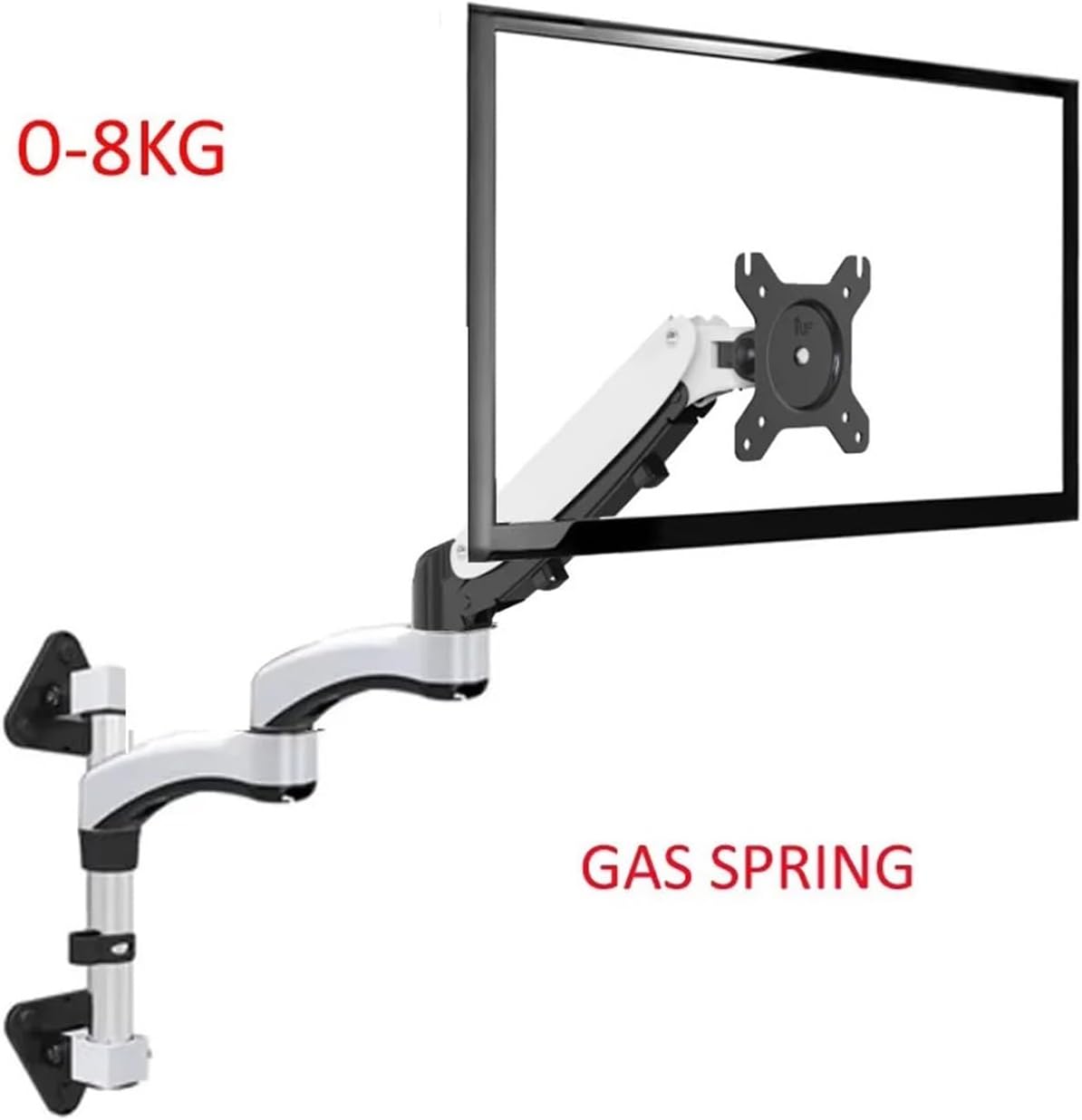 FE160W-L Aluminum Alloy 360° Full Motion 15-27 Inch LCD TV Wall Mount Monitor Stand Monitor Double Long Arm 0-8kg(New FE160W-L)