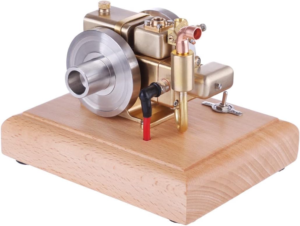 1.6cc Hit and Miss Engine Model Kit That Works, M12A Mini Water-Cooled 4 Stroke Gasoline Engine, Internal Combustion Engines Collectible for Model Hobbyists