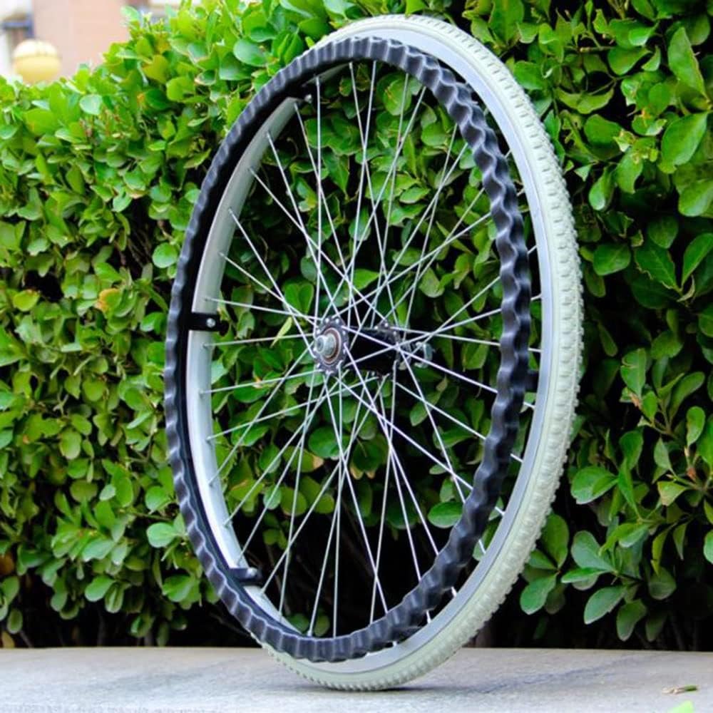 Wheelchair Wheels，Wheelchair Rear Wheels Assembly Set Of 2 Wheelchair Rear Wheels, Rear Wheel,24-inch Standard Wheelchairs Caster Wheels,Solid Wheel(Grey)