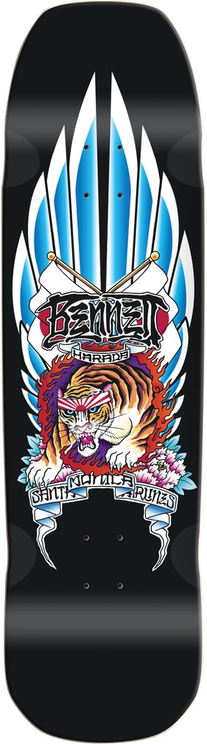 Sa​nta Mo​nica Airl​INES SM​A Harada Tiger Limited Deck 9 x 33 Black Dip - Assembled AS Complete Skateboard w Tool