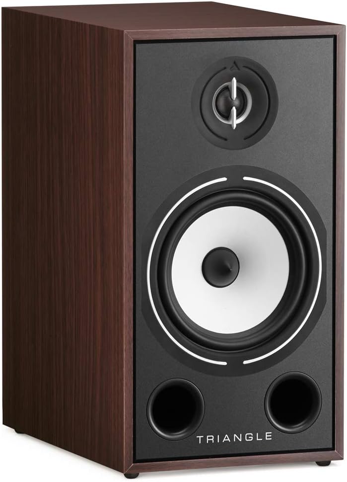 triangle - BOREA BR03 Hi-Fi Bookshelf Speakers - Power handling 100W - Output 90 dB/W/m - Versatile Music and Home Cinema - 206 x 380 x 314 mm - Walnut (Pair)
