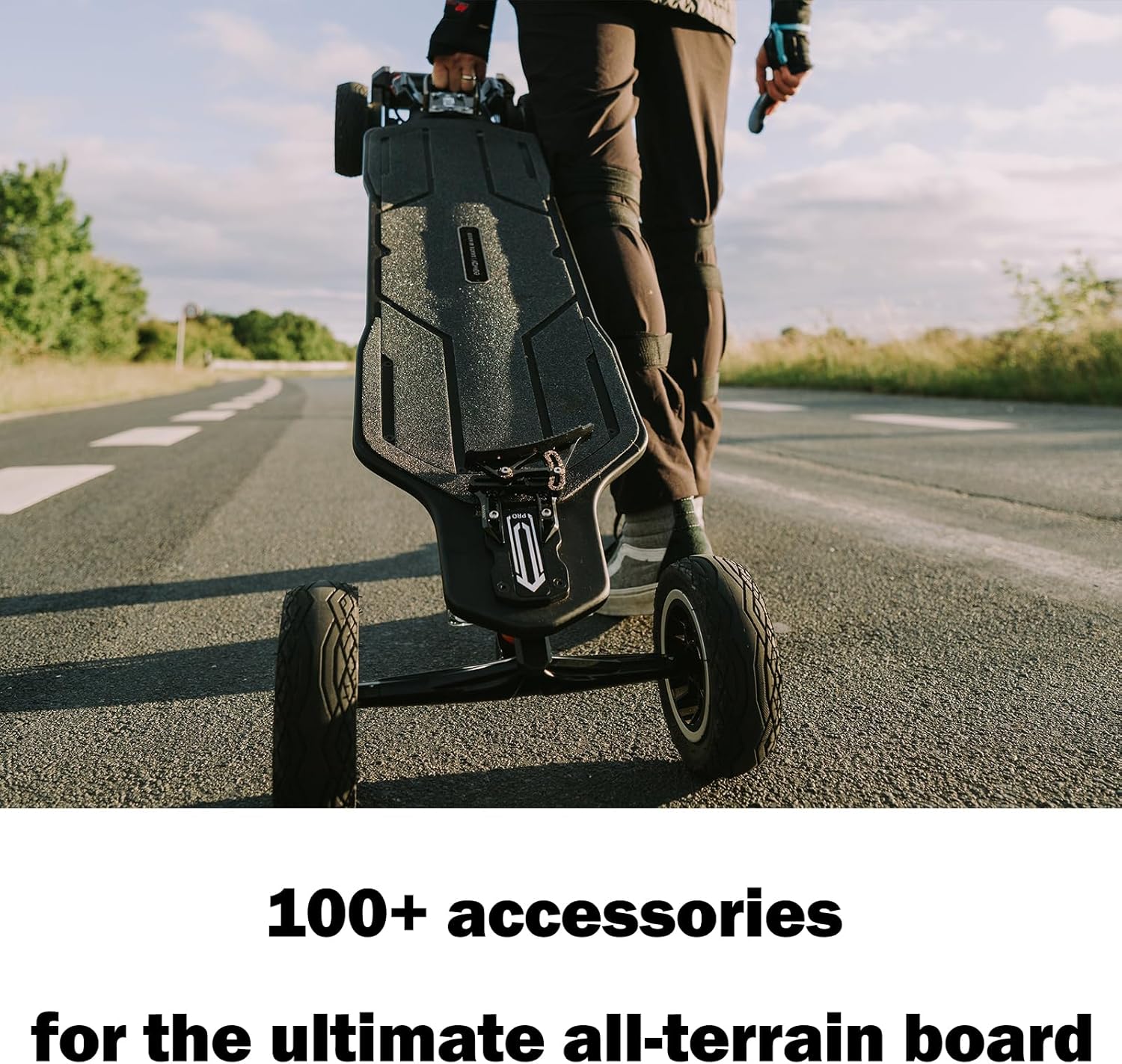 Exway Atlas All-Terrain Off Road Electric Skateboards, Top Speed of 35 Mph, 24 Miles Range Mountain Board, Optional AUXPack Battery, Professional Electric Longboard for Adults