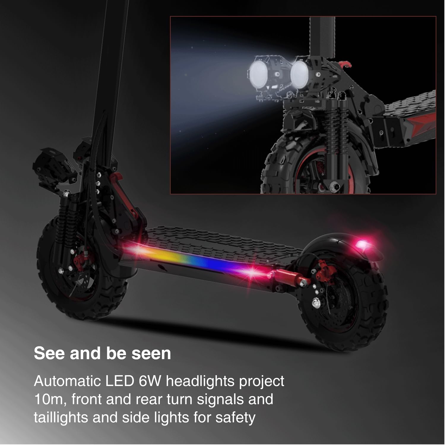 Electric Scooter Adults, 1200-1600W Motor, Up to 31/34 MPH Top Speed & 37 Miles Long Range, 48V 18/21AH Big Battery, 11