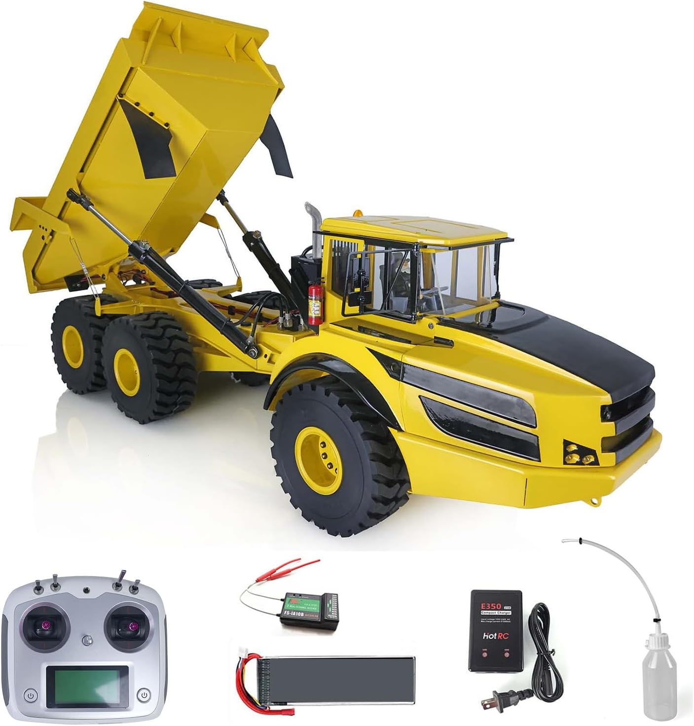 TOUCAN RC HOBBY 1/14 6 * 6 Metal Hydraulic Lifting RC Articulated Truck Dumper Tipper RTR Model