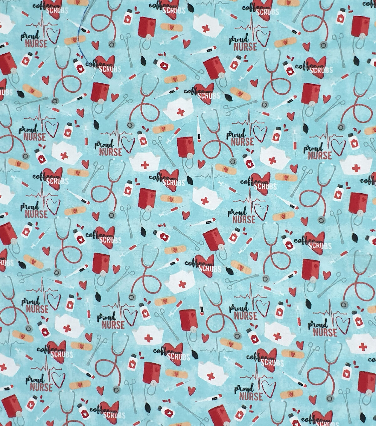 Coffee & Scrubs Super Snuggle Flannel Fabric