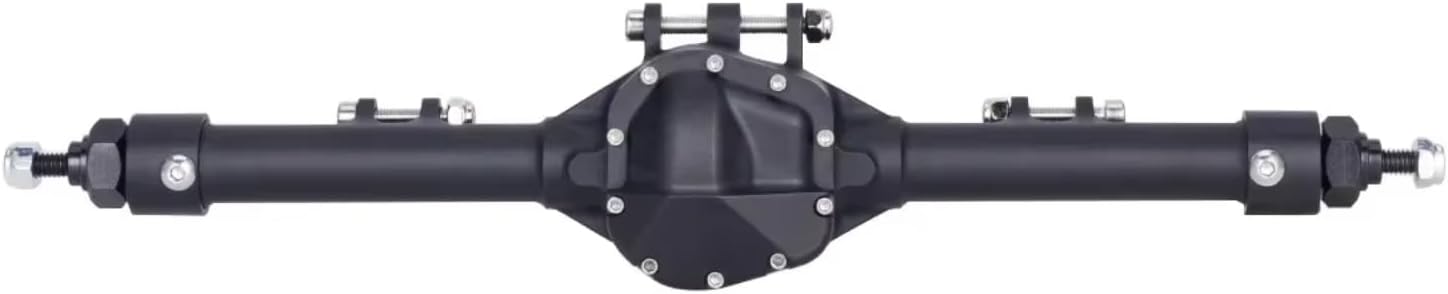 RC Axle Spare Parts For Axial For SCX10 II VS4-10 For Rock 1/10 Front Rear Offset Straight Axle Set Aluminum Piece Construction Trucks Parts RC Crawler(Black)